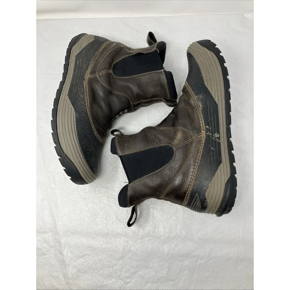 Teva Loge Peak Leather Pull On Insulated WP Winter Snow Boots Mens 11.5 Brown